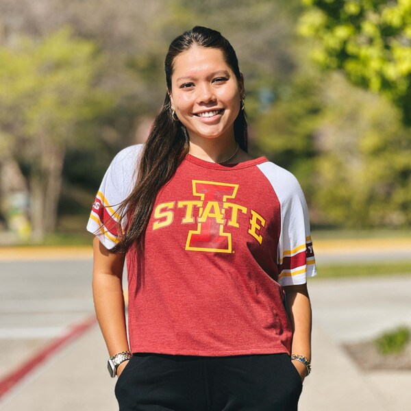 Colosseum Women's Cyclones Cy Cardinal Cropped Short Sleeve T-Shirt